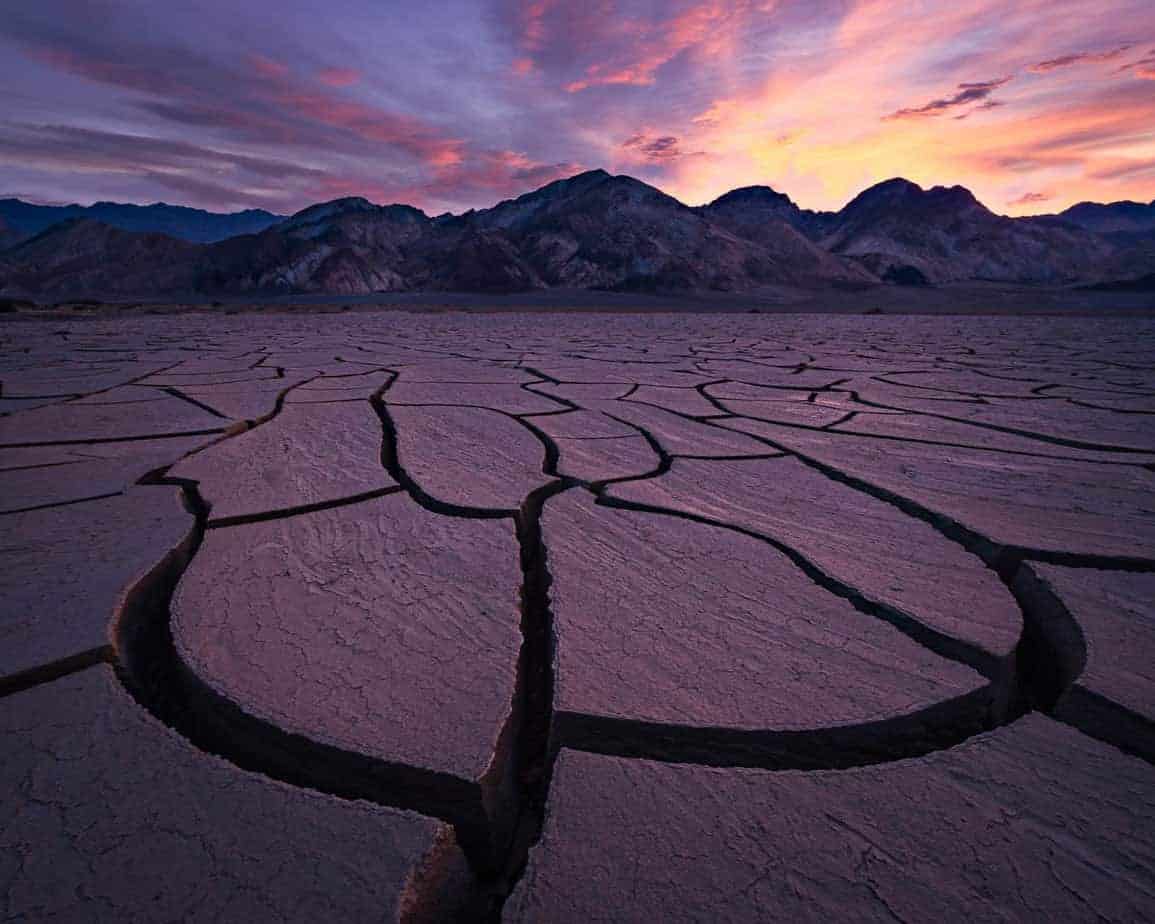 Death Valley Mud Cracks Hard Sun