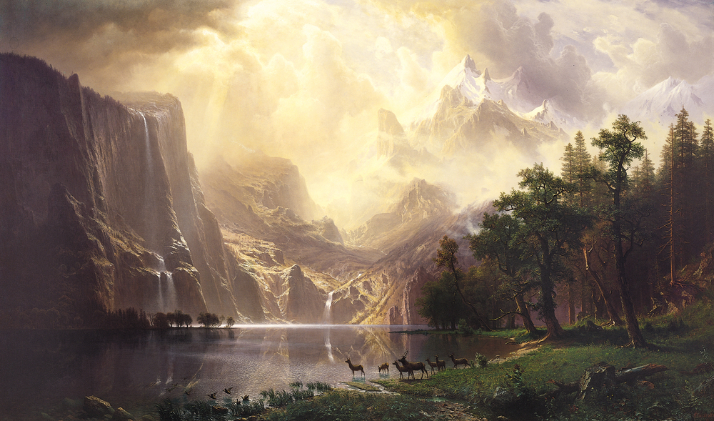 Among the Sierra Mountains by Albert Bierstadt in 1868